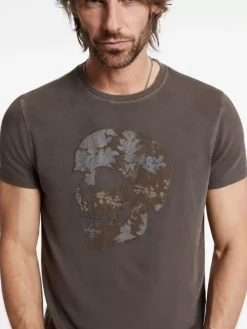 APPLIQUE SKULL TEE-John Varvatos Best