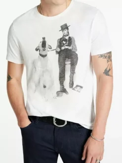 BOWIE WITH DOG TEE-John Varvatos Online