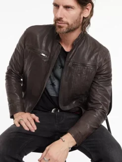 BRANDO BAND COLLAR JACKET-John Varvatos Hot