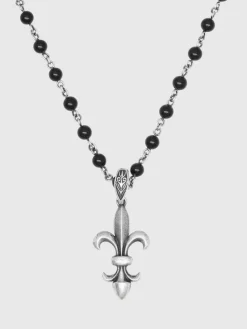 FLEUR DE LIS PENDANT STATION NECKLACE-John Varvatos Best