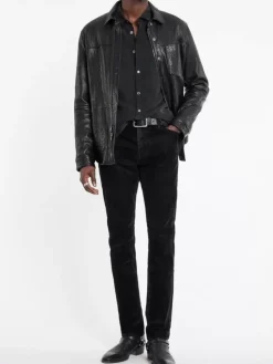J702 - FLOCKED DENIM-John Varvatos Outlet