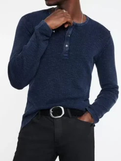 MEMPHIS WAFFLE HENLEY-John Varvatos Best
