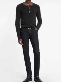 MEMPHIS WAFFLE HENLEY-John Varvatos