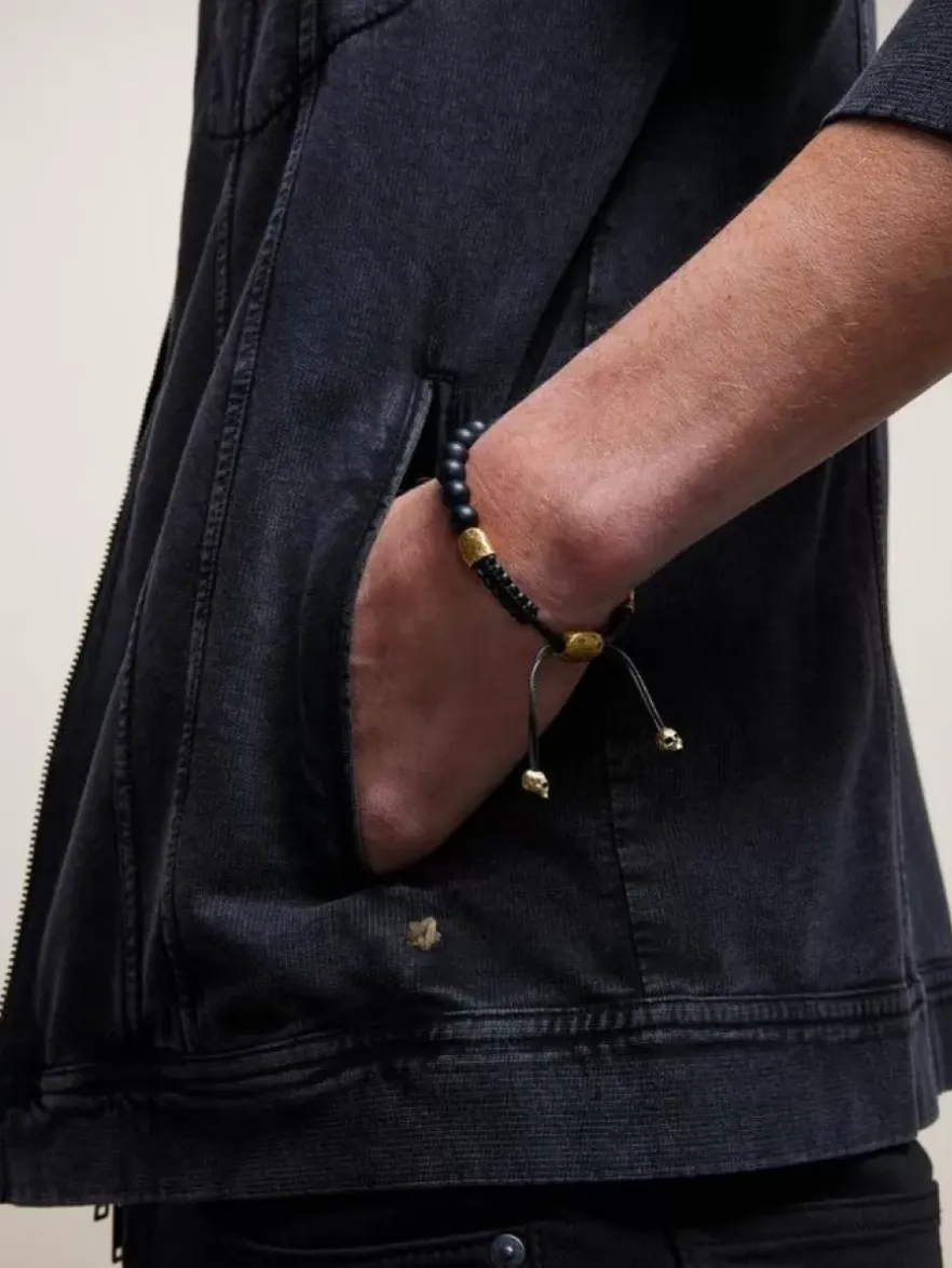 8MM BRASS SKULL WITH COLOR BEADS-John Varvatos New