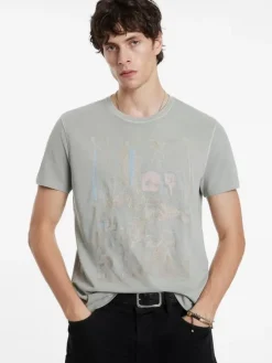 PHOTO EMBROIDERY TEE-John Varvatos New