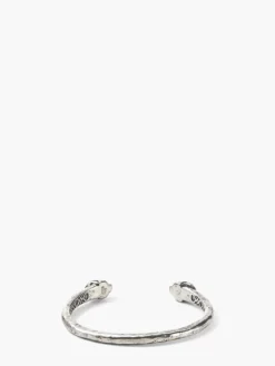 SKULL CUFF BRACELET WITH BLACK DIAMONDS-John Varvatos Best