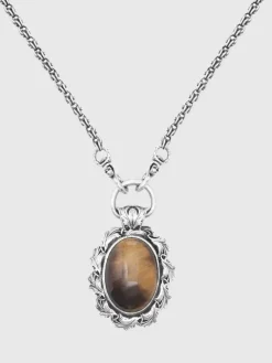 TIGERS EYE PENDANT NECKLACE-John Varvatos Best